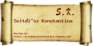 Soltész Konstantina névjegykártya